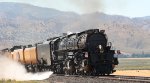 Looking good as she went by. I just recently learned about the factory worker who chalked on the "Big Boy" at the front of boiler at the Alco factory and the name stuck. A nice little touch.